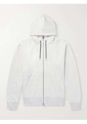 Sacai - Cotton-Jersey Zip-Up Hoodie - Men - Gray - 1