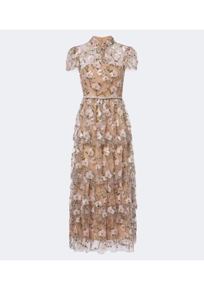 Self-Portrait Belted embellished cocktail dress