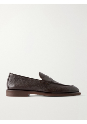 Brunello Cucinelli - Flex Full-Grain Leather Penny Loafers - Men - Brown - EU 40