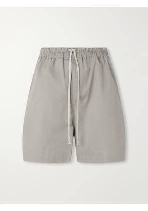 Rick Owens - Boxer Straight-Leg Cotton-Blend Canvas Drawstring Shorts - Men - Gray - IT 46