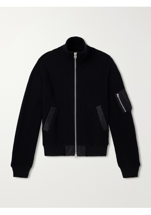 Sacai - Knitted Wool Blouson Jacket - Men - Black - 1