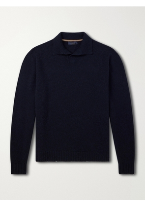 SEASE - Cashmere Wool-Blend Polo Sweater - Men - Blue - S