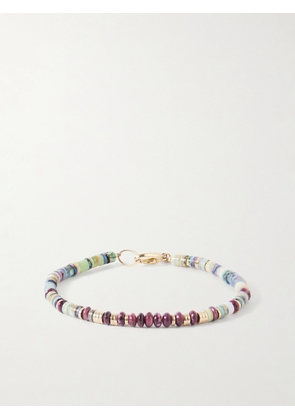 Peyote Bird - Cadiz 14-Karat Gold, Opal and Oyster Shell Beaded Bracelet - Men - Multi