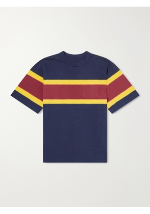 Sacai - Chusen-Dyed Cotton-Jersey T-Shirt - Men - Blue - 1