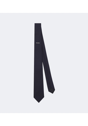 Prada Logo silk tie