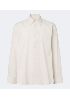 Studio Nicholson View striped cotton and linen shirt