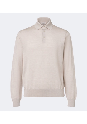 Agnona Wool, silk and cashmere polo sweater