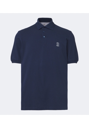 Brunello Cucinelli Logo cotton pique polo shirt