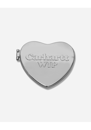 Heart Pocket Mirror Silver