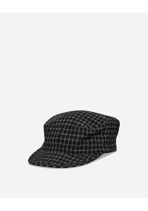 Wool Work Cap Black Check