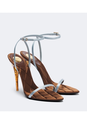 Saint Laurent Ivresse embellished quilted satin sandals