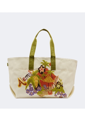 Alemais Island Cove printed cotton canvas tote bag