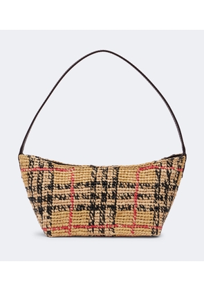Burberry Margate Mini raffia shoulder bag