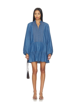 Bardot Antonia Chambray Mini Dress in Blue. Size 10. Also in 12, 2, 4, 6, 8.