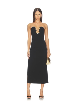 Bardot Paltrow Strapless Midi Dress in Black. Size 10. Also in 12, 2, 4, 6, 8.