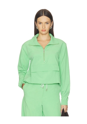 ALIGNE Rain Lightweight Woven Track Top in Green. Size 0. Also in 2, 4, 6, 8, 10.