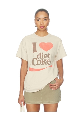 Junk Food I Heart Diet Coke Tee in Beige. Size L. Also in XS, S, M, XL.