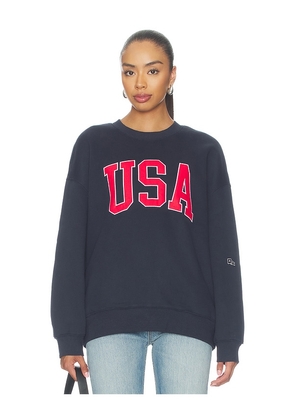 Hype and Vice Offside Crewneck Sweatshirt in Navy. Size L. Also in XS, S, M, XL.