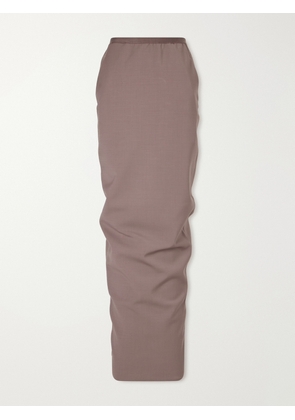 Rick Owens - Soft Pillar Wool-stretch Maxi Skirt - Purple - IT38,IT40,IT42,IT44,IT46,IT48