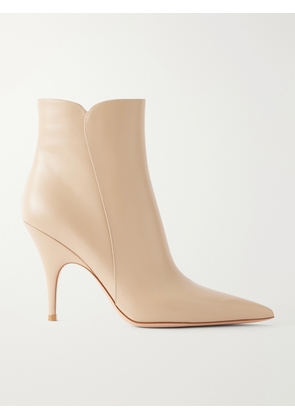 Gianvito Rossi - Sofia 95 Leather Ankle Boots - Neutrals - IT35,IT36,IT36.5,IT37,IT37.5,IT38,IT38.5,IT39,IT39.5,IT40,IT40.5,IT41,IT41.5,IT42