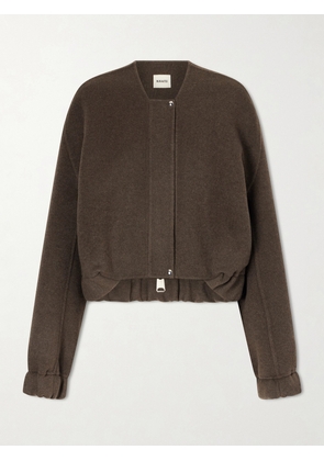 KHAITE - Cordan Cropped Wool Bomber Jacket - Green - x small,small,medium,large,x large