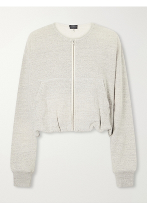R13 - Balloon Cotton-jersey Zip-up Sweatshirt - Gray - x small,small,medium,large