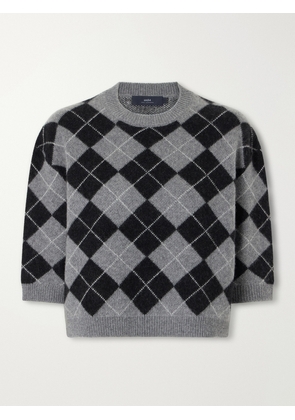 Arch4 - Karlie Checked Cashmere Sweater - Gray - x small,small,medium,large