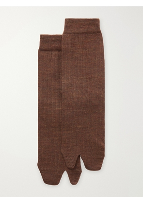 Maison Margiela - Tabi Wool-blend Socks - Brown - S,M,L