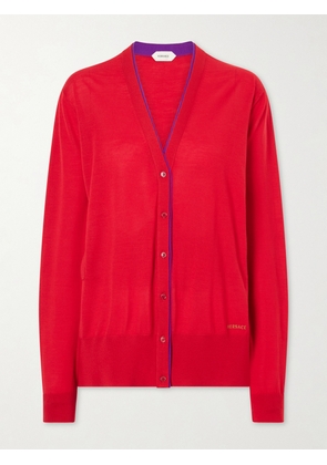 Versace - Wool-blend Cardigan - Purple - IT36,IT38,IT40,IT42,IT44,IT46