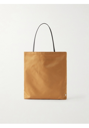 Valesque - Thea Leather-trimmed Satin-shell Tote - Yellow - One size