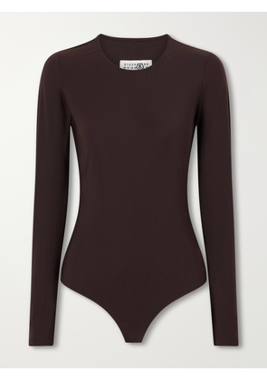 MM6 Maison Margiela - Stretch-jersey Bodysuit - Brown - xx small,x small,small,medium,large