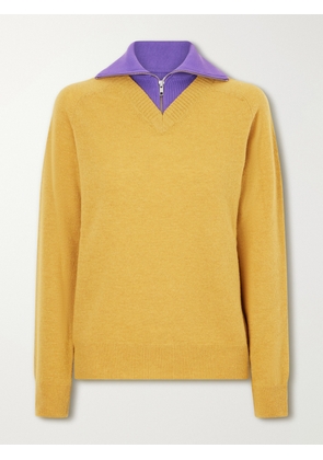 MM6 Maison Margiela - Ribbed Wool-blend Sweater - Yellow - x small,small,medium,large,x large