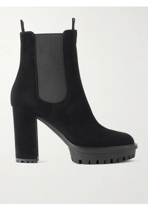 Gianvito Rossi - Barry 70 Suede Ankle Boots - Black - IT35,IT36,IT36.5,IT37,IT37.5,IT38,IT38.5,IT39,IT39.5,IT40,IT40.5,IT41,IT41.5,IT42