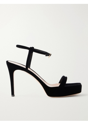 Gianvito Rossi - 70 Velvet Sandals - Black - IT36,IT36.5,IT37,IT37.5,IT38,IT38.5,IT39,IT39.5,IT40,IT40.5,IT41,IT41.5,IT42