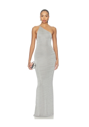 SEROYA Gabriella Dress in Metallic Silver. Size L. Also in M, S, XL, XS, XXS.