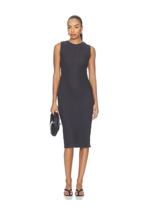 Vince Sleeveless Side Drape Dress in Black. Size L. Also in M, S, XS.