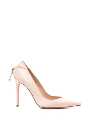 Elisabetta Franchi zip-detail pointed-toe heeled pumps - Pink
