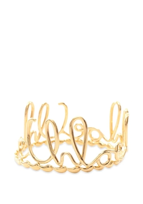 Chloé Pre-Owned 2010s logo-script bangle bracelet set - Gold