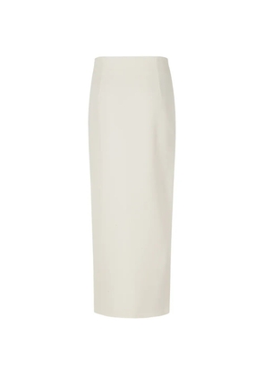 Federica Tosi rear-slit midi skirt - White
