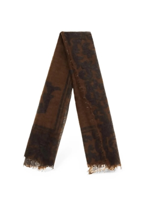 MIRROR IN THE SKY Soufflé print scarf - Brown