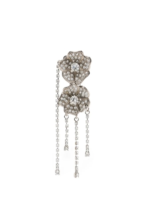 Alessandra Rich crystal-embellished floral-motif earrings - Silver