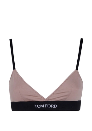 TOM FORD logo-underband triangle bra - Neutrals