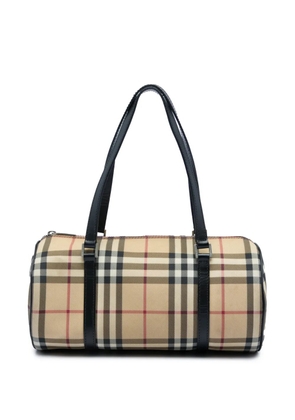 Burberry Pre-Owned 2000-2017 House Check Canvas Barrel handbag - Neutrals