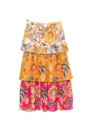 FARM Rio Ligia midi skirt - Orange