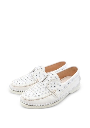 Christian Louboutin Pre-Owned 2010s Yacht Spikes boat shoes - White