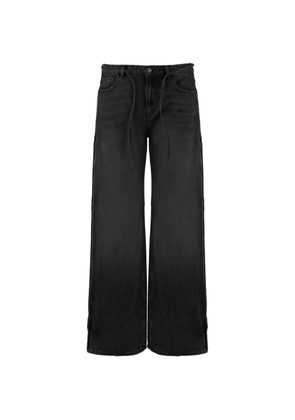 The Garment washed-effect drawstring jeans - Black