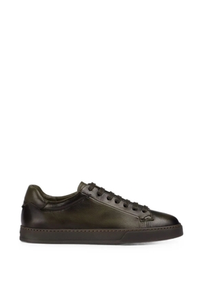 Doucal's lace-up leather sneakers - Green