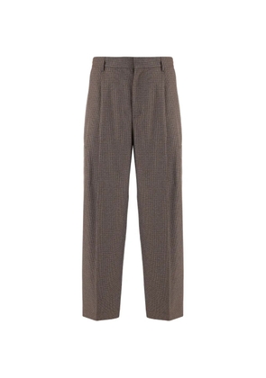 DARKPARK houndstooth-pattern pleated trousers - Brown