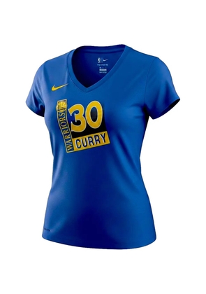 Nike x NBA Golden State Warriors Stephen Curry V-Neck T-shirt - Blue