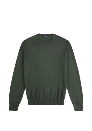 Fay crew-neck ribbed-trim sweater - Green